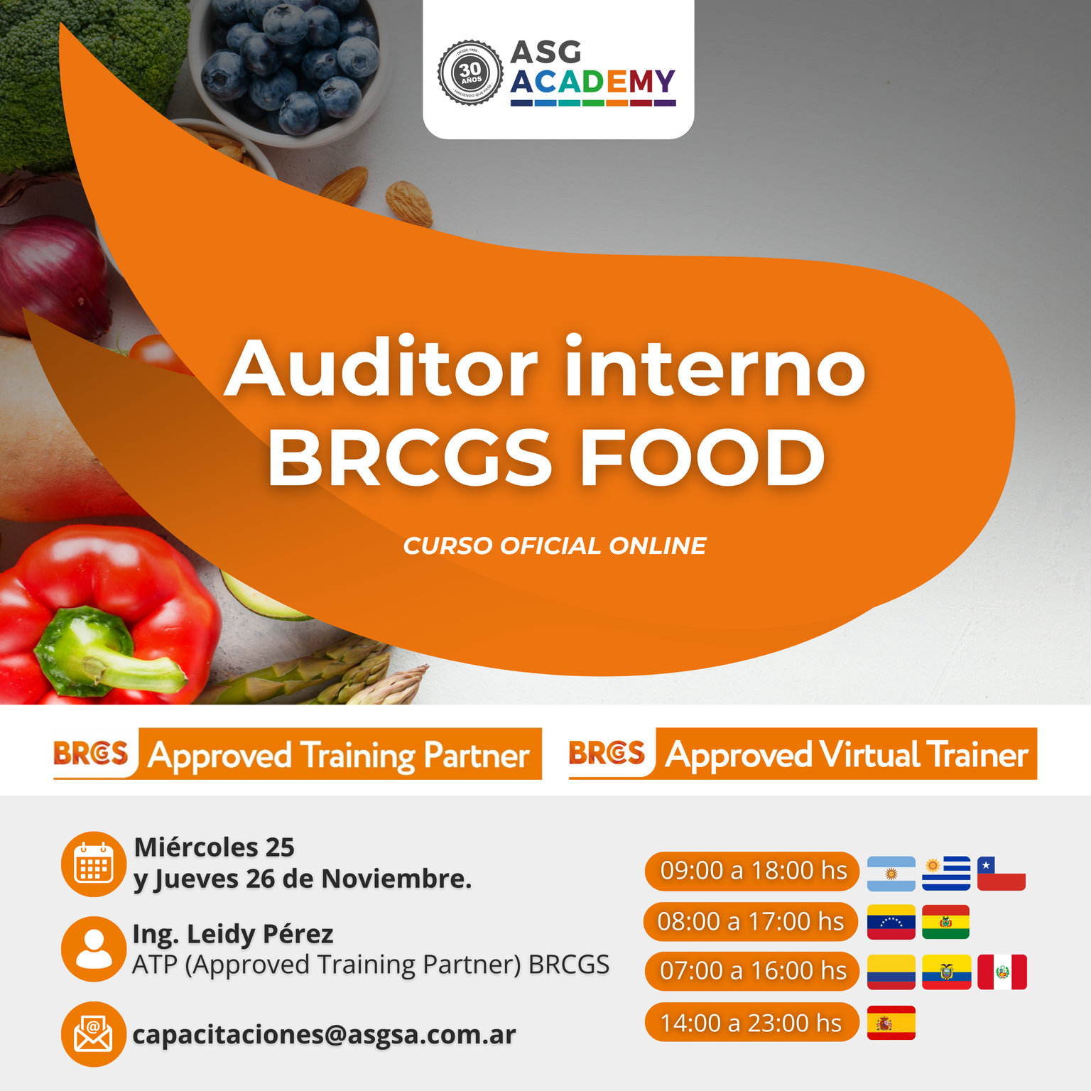 Curso de Auditor Interno BRCGS Food
